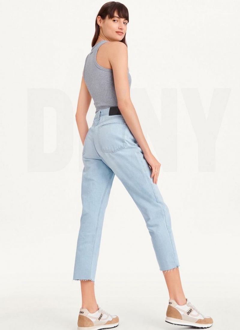 DKNY Broome Cropped Distressed Jeans Damen Waschen | Austria_D1523