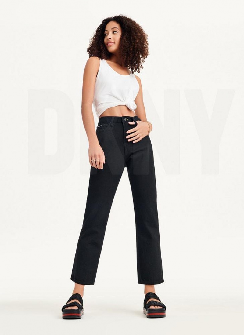 DKNY Broome Jeans Damen Schwarz | Austria_D1541