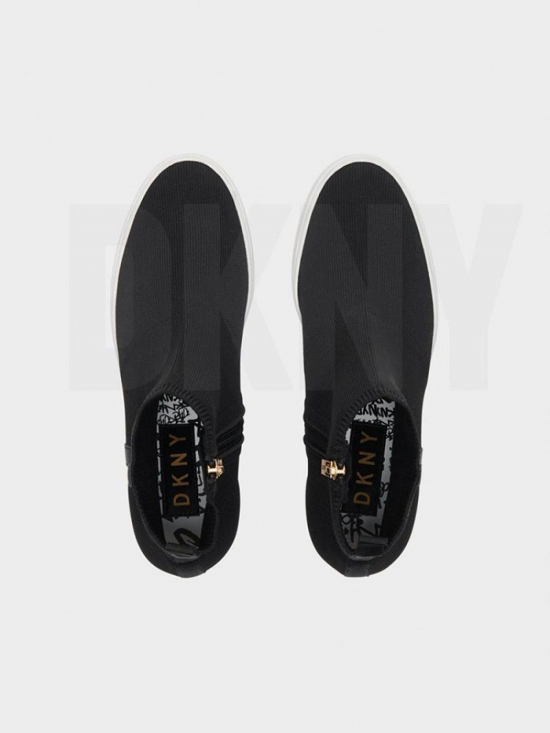 DKNY Cali Wedge Sneakers Damen Schwarz Gold | Austria_D0221