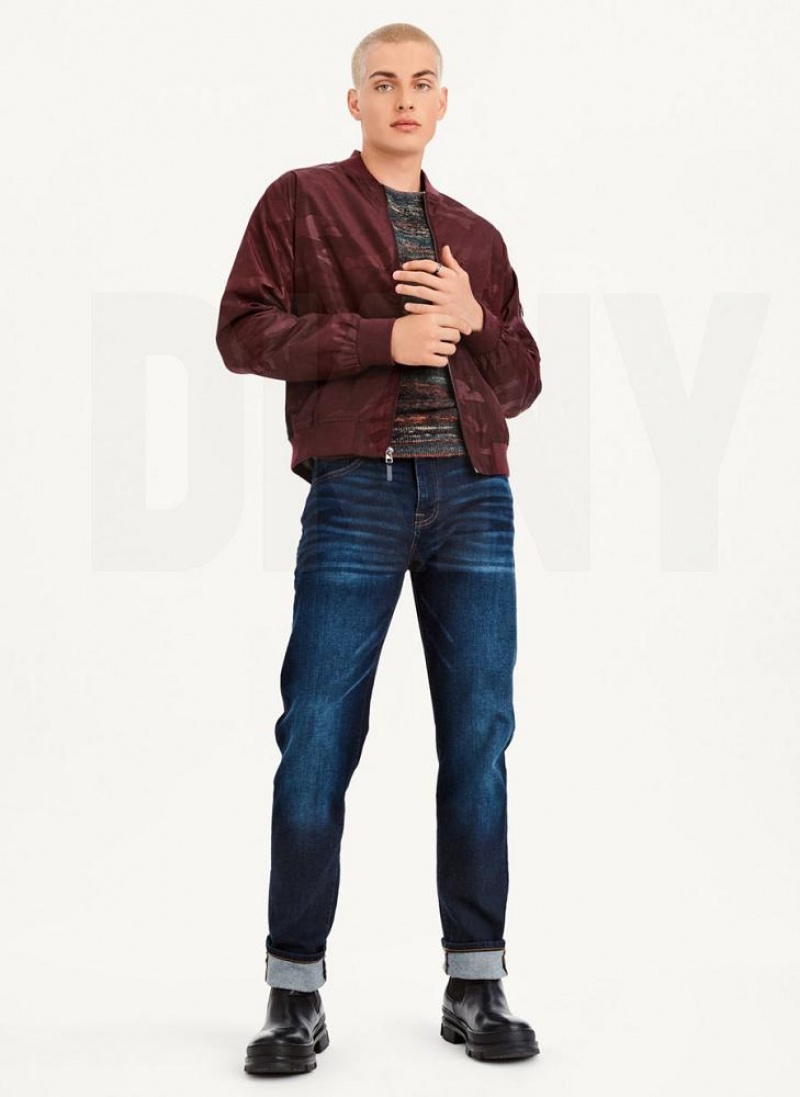 DKNY Camo Bomber Jacken Herren Bordeaux | Austria_D0289