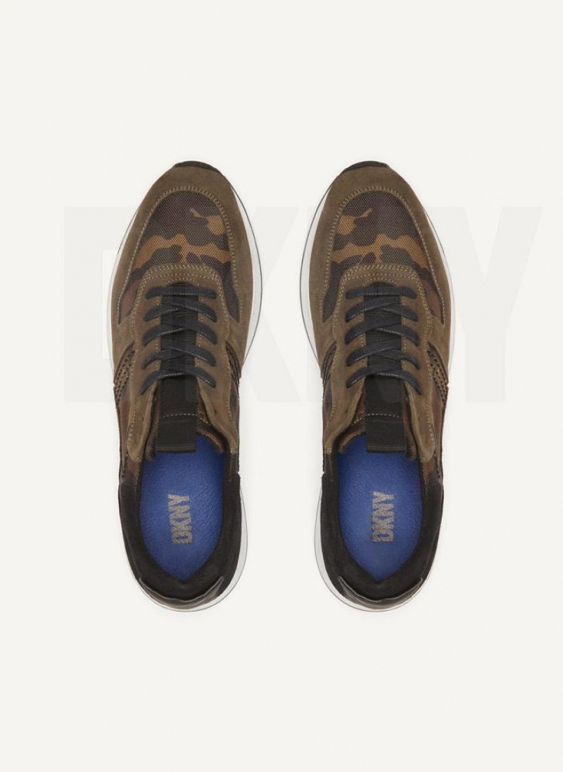 DKNY Camo Runner Sneakers Herren Braun | Austria_D0523