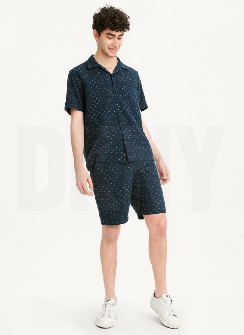 DKNY Camp Hemd Herren Navy | Austria_D1615