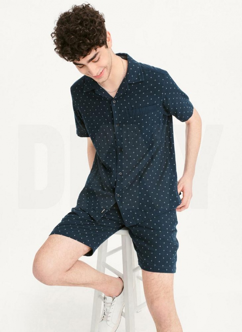 DKNY Camp Hemd Herren Navy | Austria_D1615