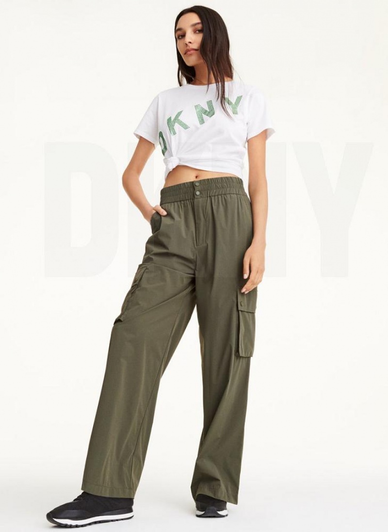 DKNY Cargo Hose Damen Olivgrün | Austria_D0828