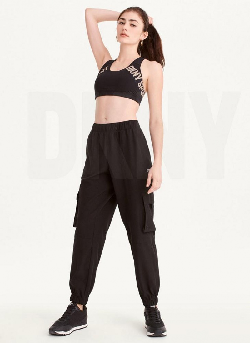 DKNY Cargo with Pockets Jogginghose Damen Schwarz | Austria_D0923