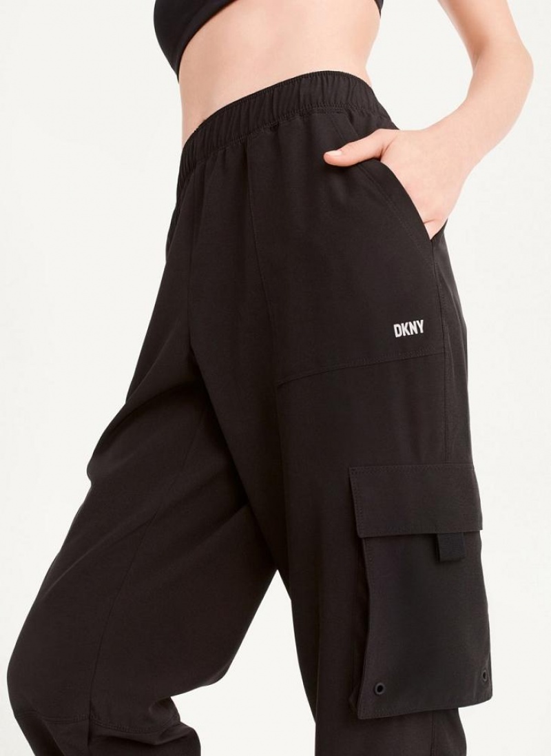 DKNY Cargo with Pockets Jogginghose Damen Schwarz | Austria_D0923