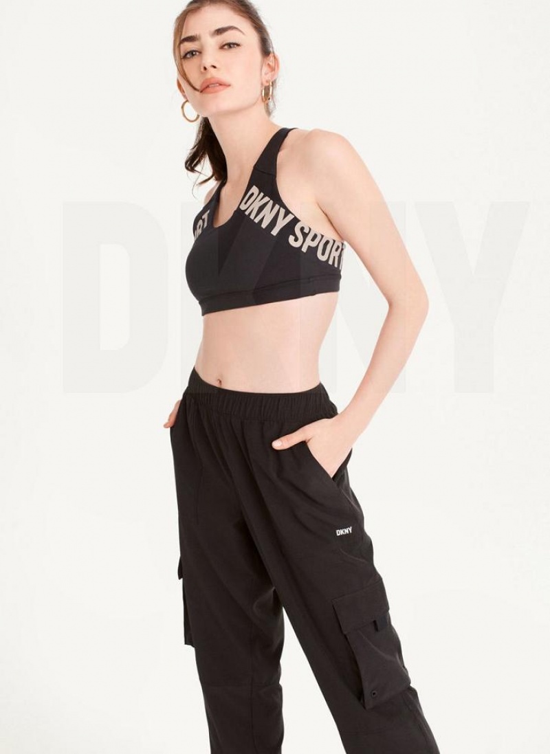 DKNY Cargo with Pockets Jogginghose Damen Schwarz | Austria_D0923