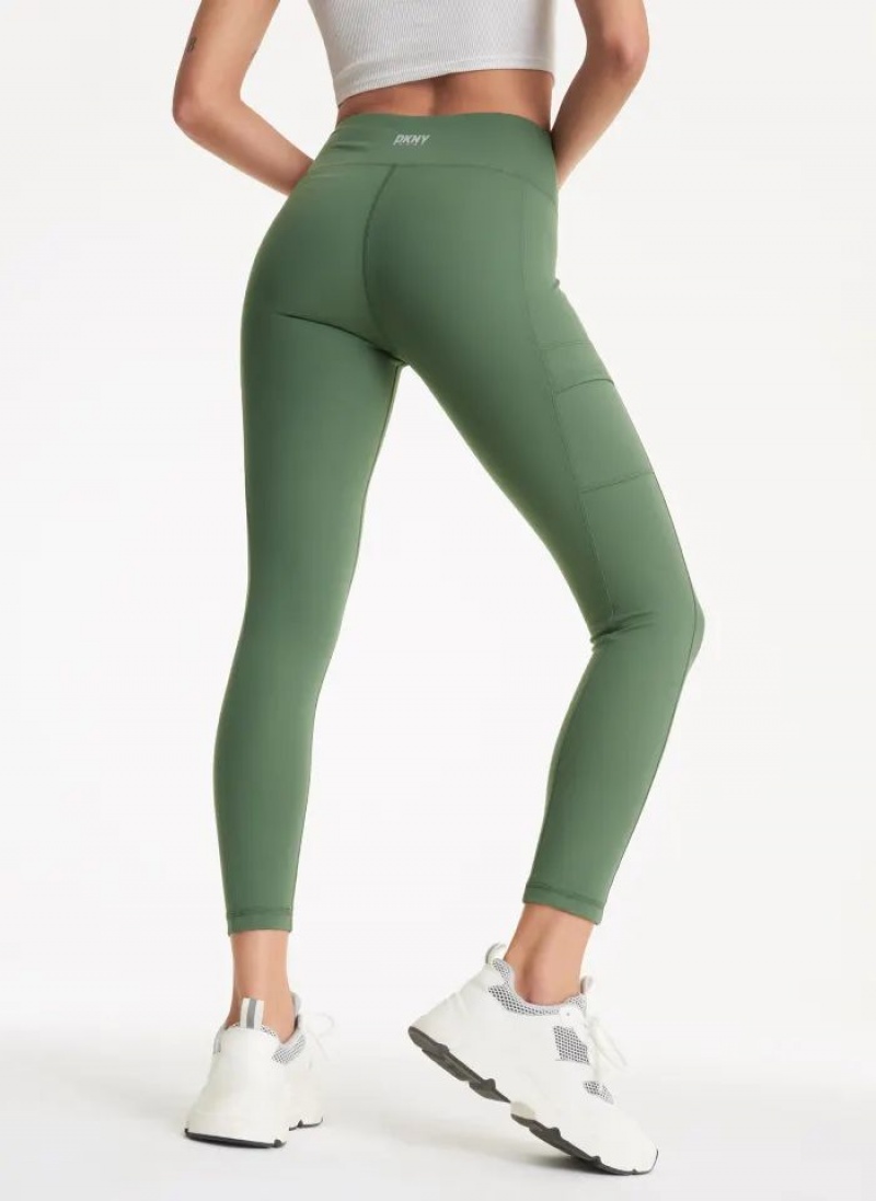 DKNY Cargo with Pockets Leggings Damen Olivgrün | Austria_D0821