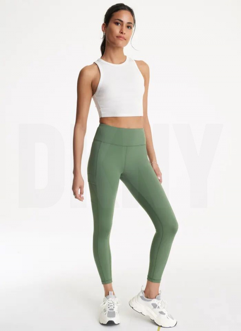 DKNY Cargo with Pockets Leggings Damen Olivgrün | Austria_D0821