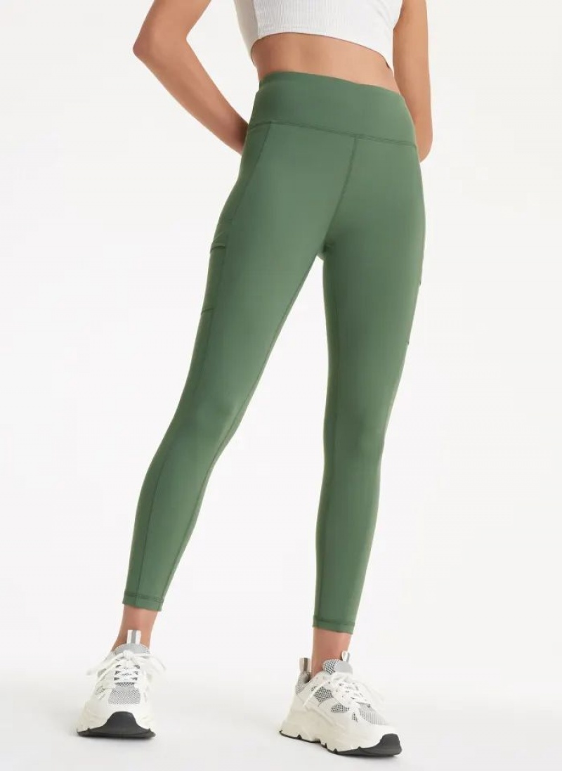 DKNY Cargo with Pockets Leggings Damen Olivgrün | Austria_D0821