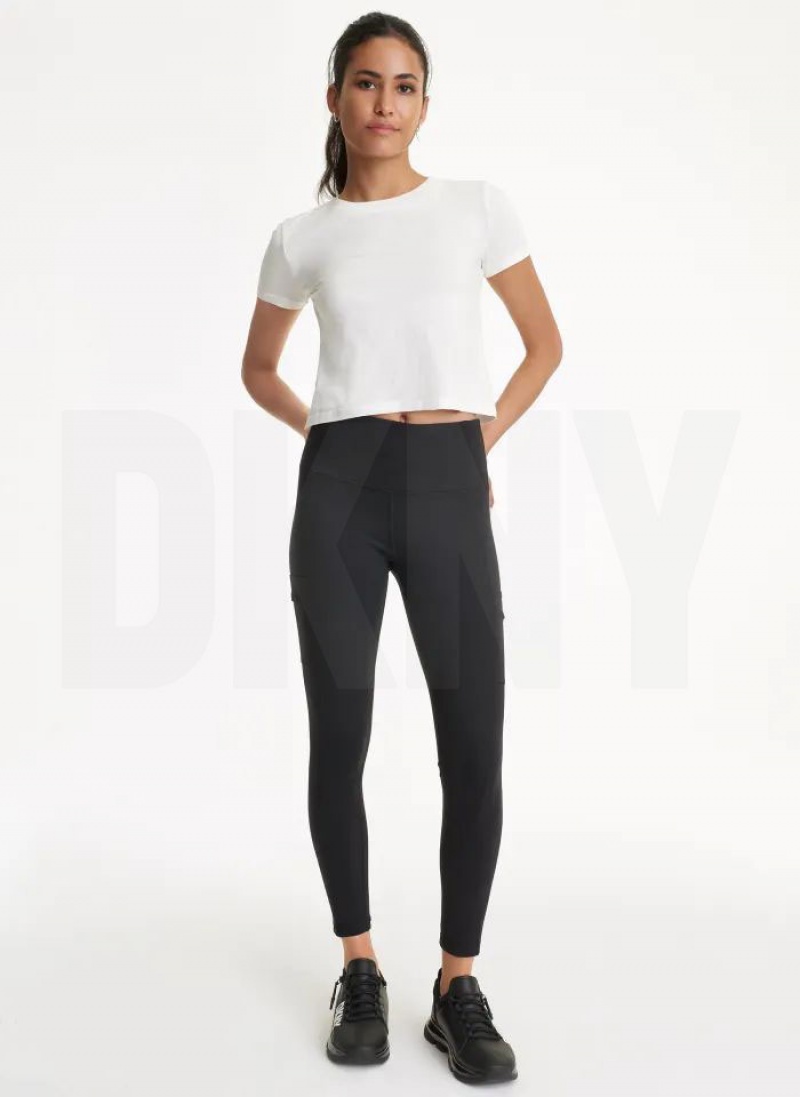 DKNY Cargo with Pockets Leggings Damen Schwarz | Austria_D0922