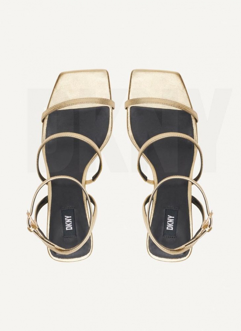 DKNY Christy Sandalen Damen Gold | Austria_D1089