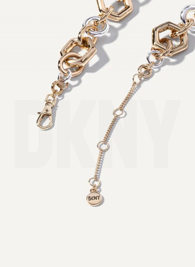 DKNY Chunky Chain Halskette Damen Gold | Austria_D0919