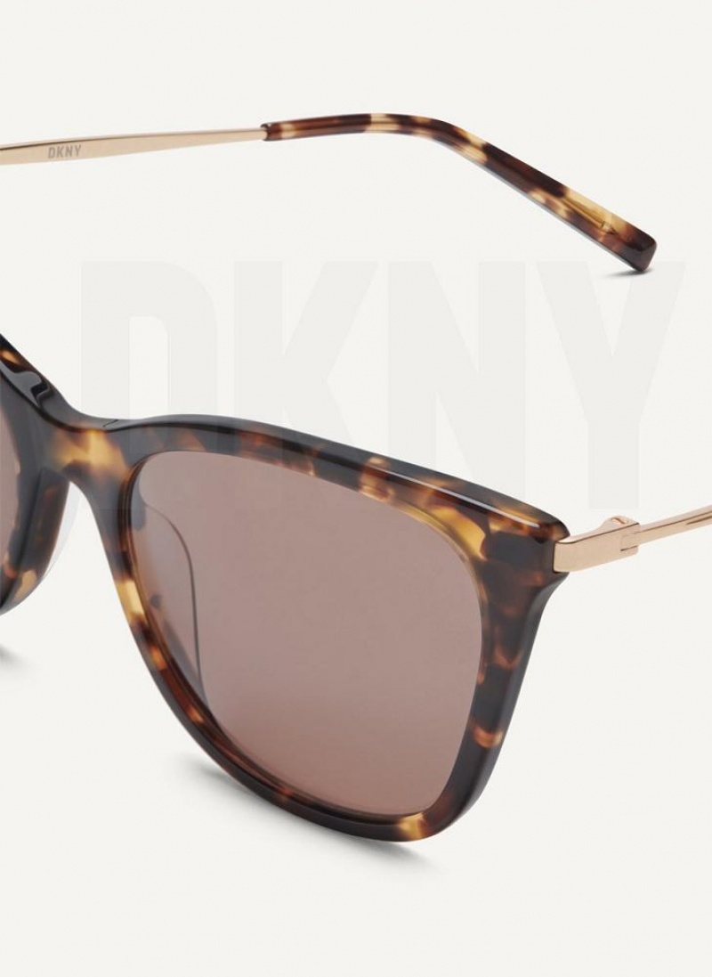 DKNY City Native Cat Eye Sonnenbrille Damen Braun | Austria_D1063