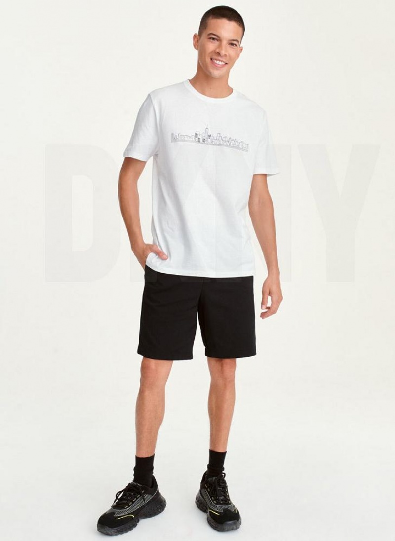 DKNY Cityscape Sketch T-shirts Herren Weiß | Austria_D0841