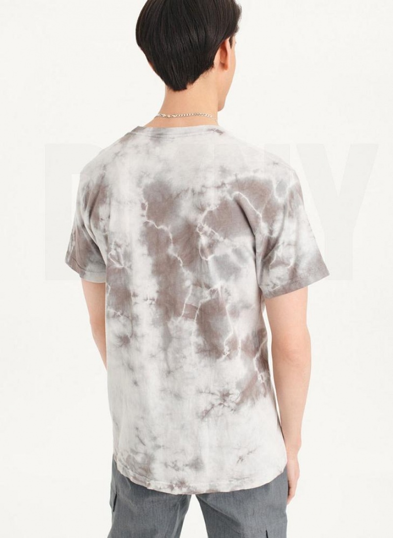 DKNY Cloud Wash Logo T-shirts Herren Grau | Austria_D1301