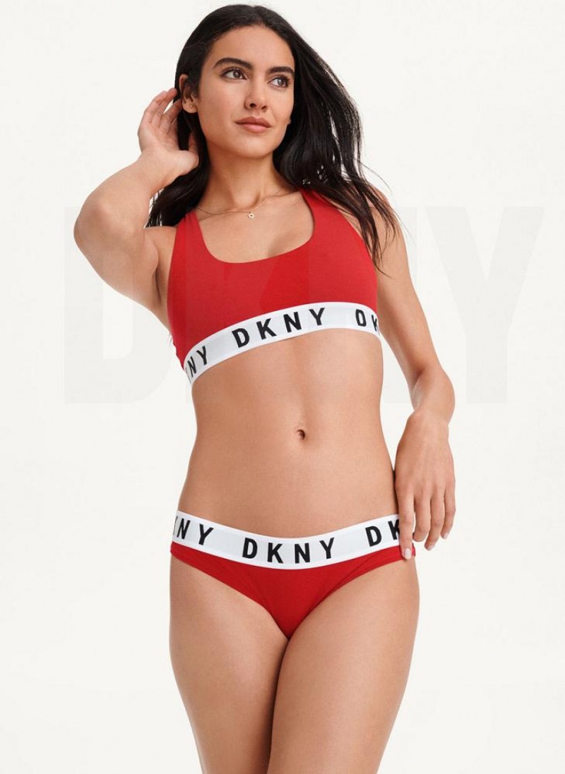 DKNY Cozy Boyfriend Bikini Höschen Damen Rot | Austria_D1191