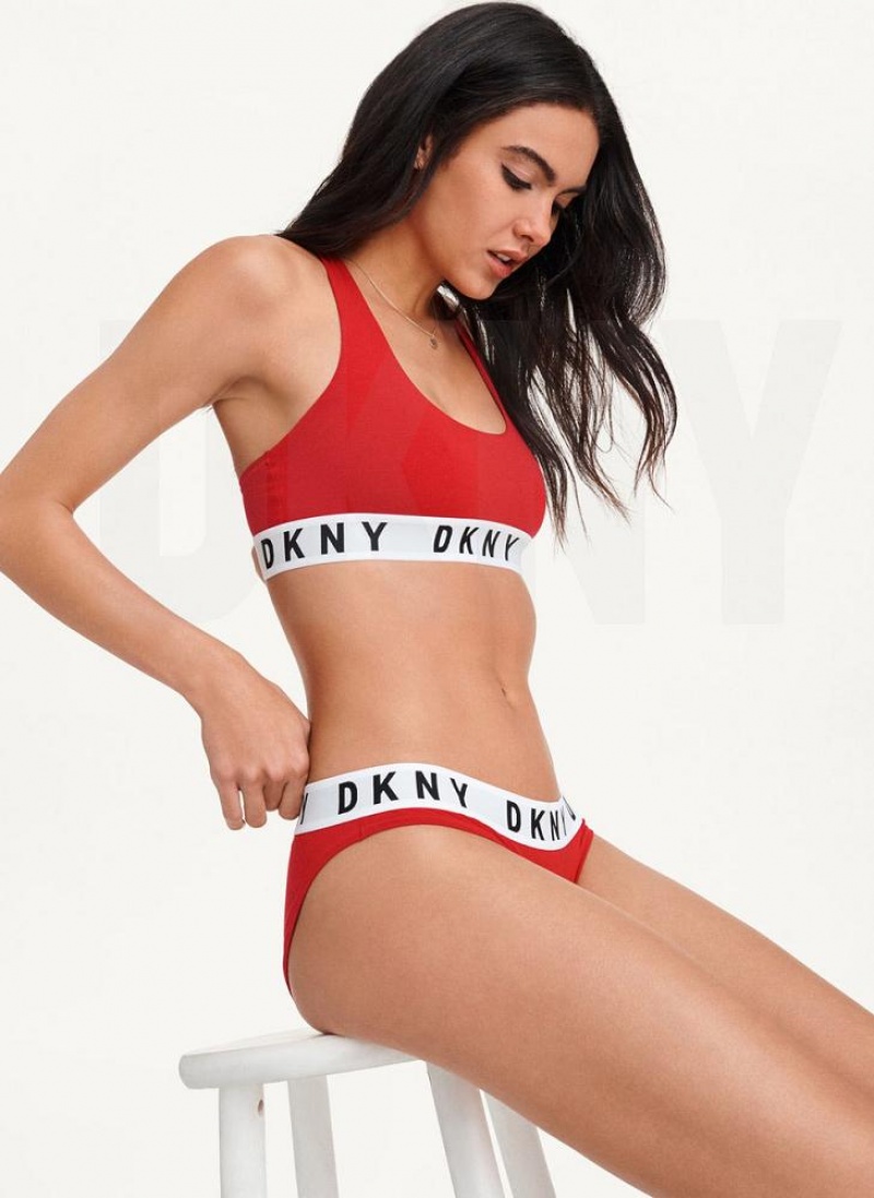 DKNY Cozy Boyfriend Bikini Höschen Damen Rot | Austria_D1191