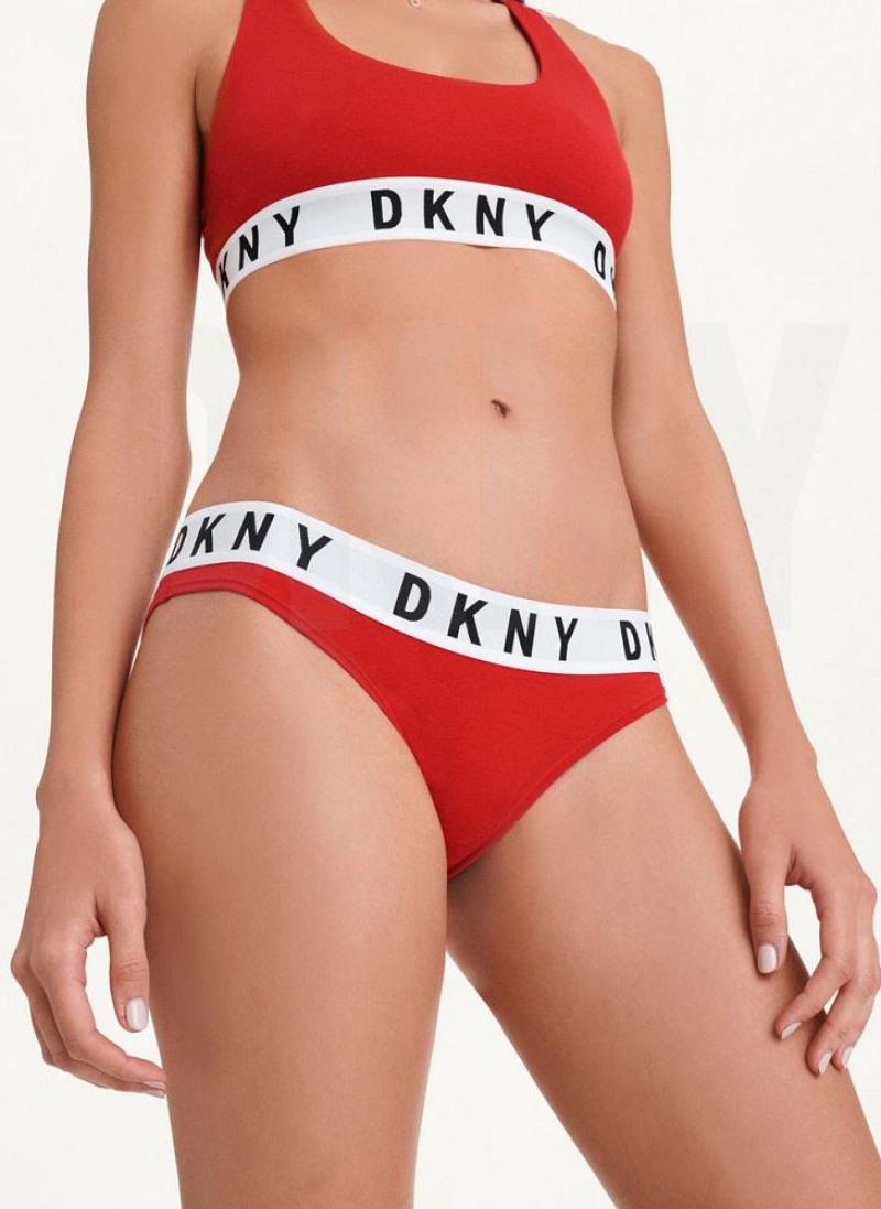 DKNY Cozy Boyfriend Bikini Höschen Damen Rot | Austria_D1191