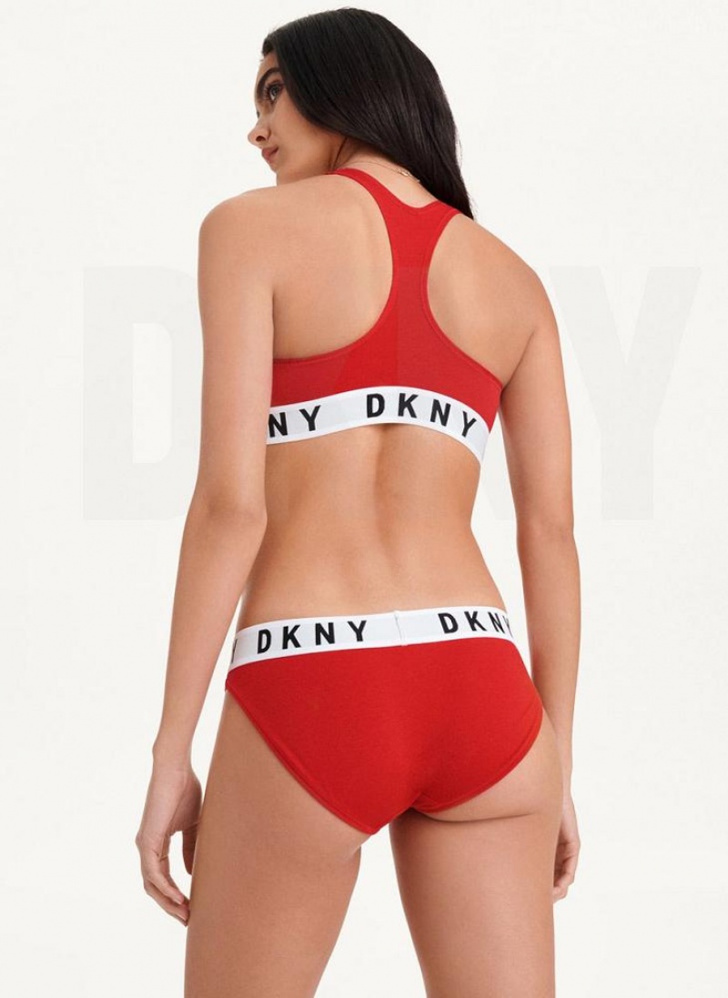 DKNY Cozy Boyfriend Bikini Höschen Damen Rot | Austria_D1191