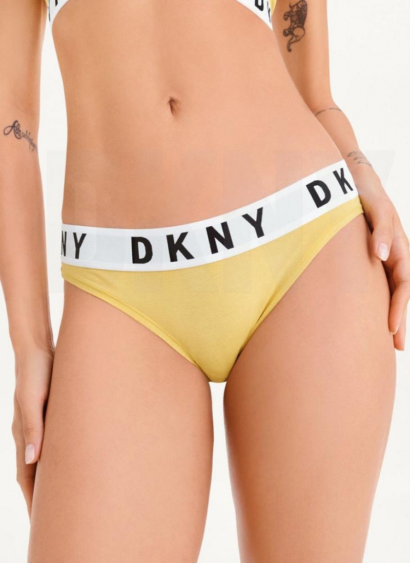 DKNY Cozy Boyfriend Bikini Höschen Damen Gelb | Austria_D1064