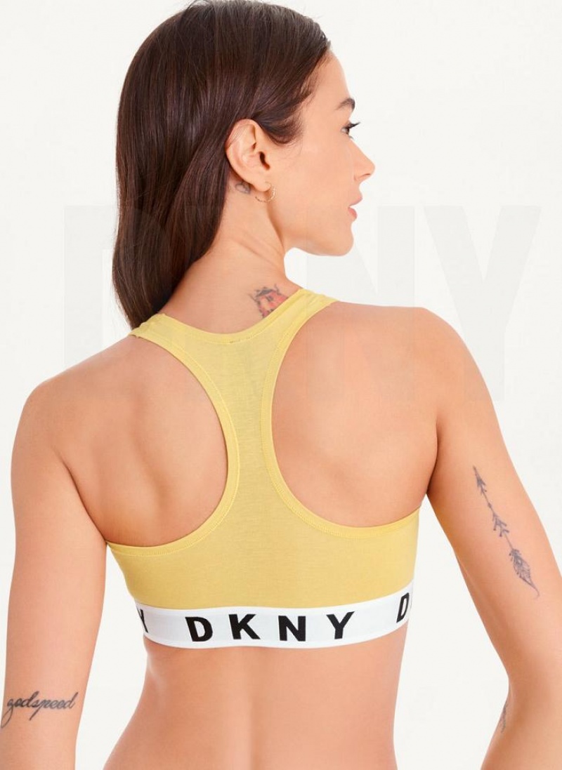 DKNY Cozy Boyfriend Racerback BHs Damen Gelb | Austria_D1392