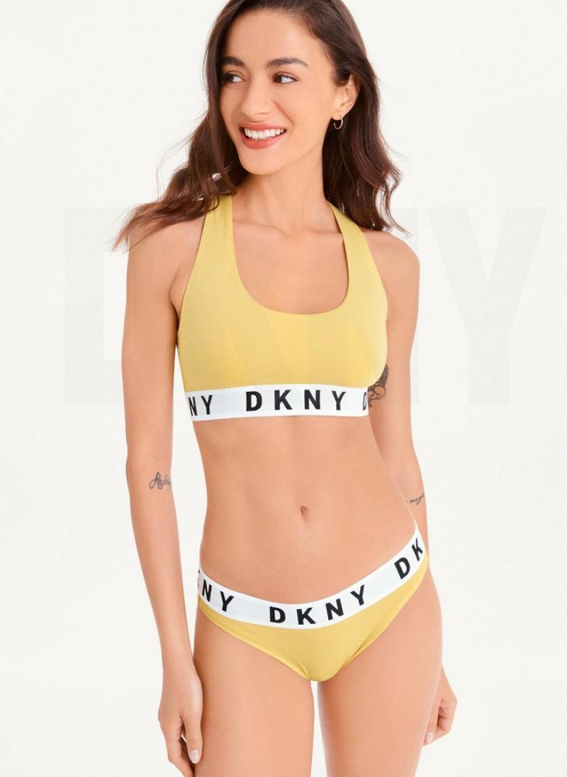 DKNY Cozy Boyfriend Racerback BHs Damen Gelb | Austria_D1392