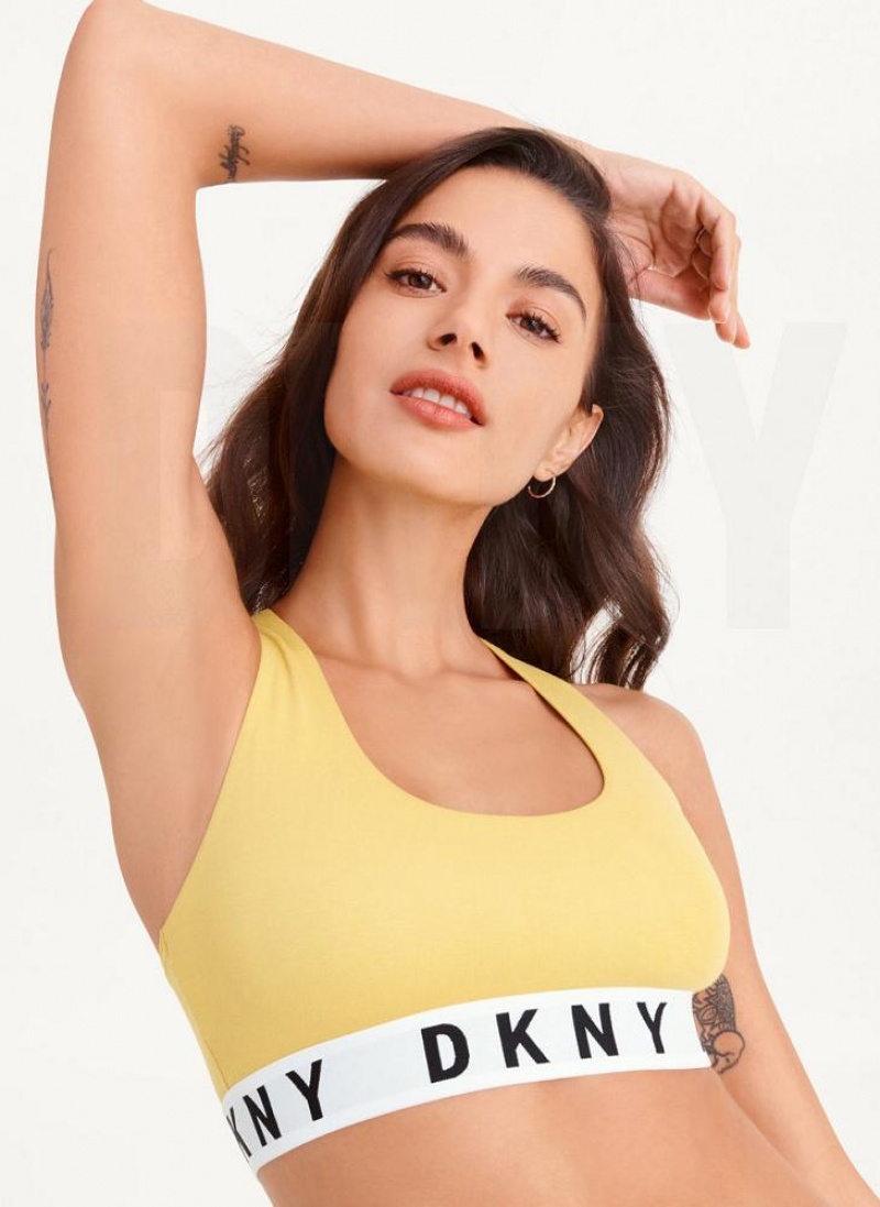 DKNY Cozy Boyfriend Racerback BHs Damen Gelb | Austria_D1392