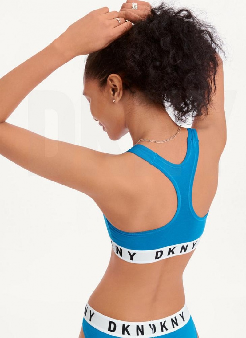 DKNY Cozy Boyfriend Racerback BHs Damen Blau | Austria_D0637