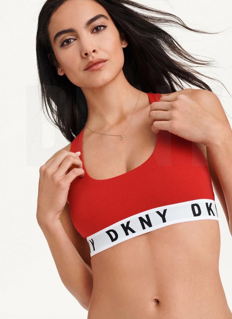 DKNY Cozy Boyfriend Racerback BHs Damen Rot | Austria_D0182