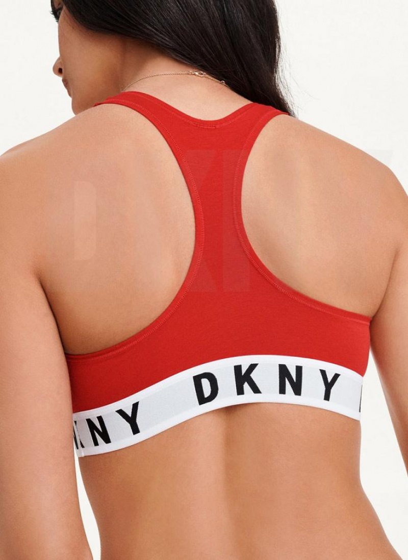 DKNY Cozy Boyfriend Racerback BHs Damen Rot | Austria_D0182