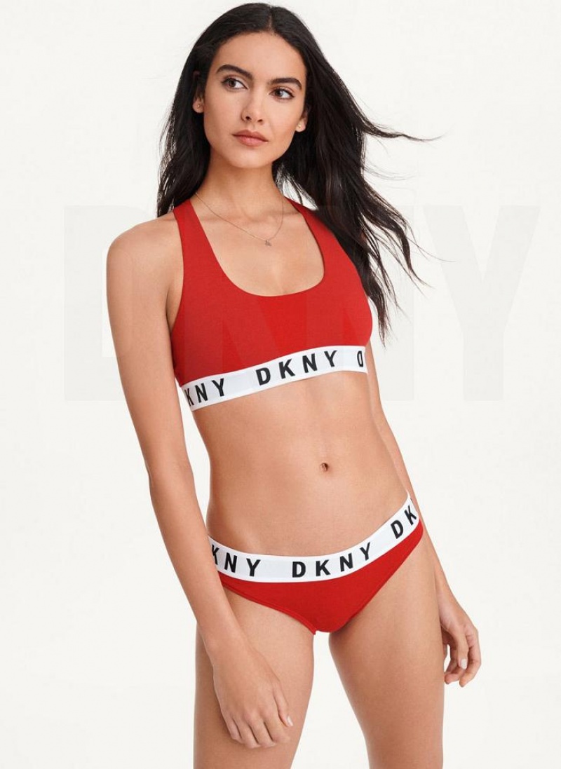 DKNY Cozy Boyfriend Racerback BHs Damen Rot | Austria_D0182