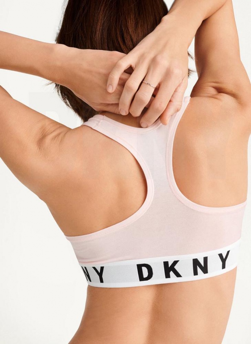 DKNY Cozy Boyfriend Racerback BHs Damen Weiß | Austria_D1637