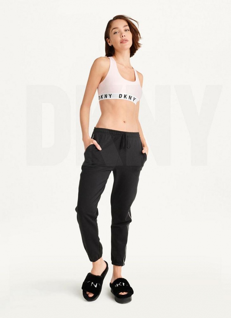 DKNY Cozy Boyfriend Racerback BHs Damen Weiß | Austria_D1637