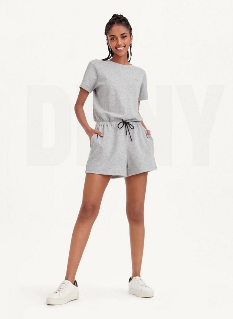 DKNY Crew Neck Jumpsuit Damen Grau | Austria_D0814