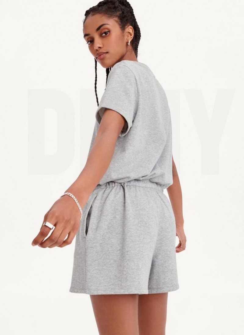 DKNY Crew Neck Jumpsuit Damen Grau | Austria_D0814