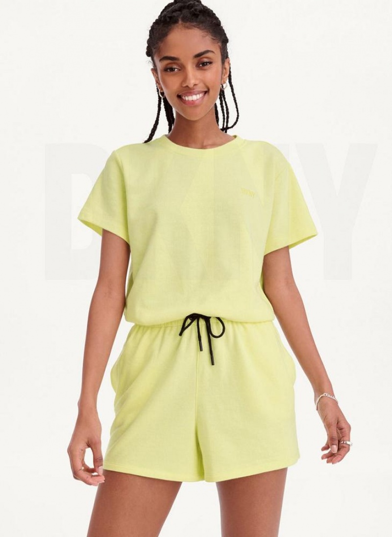 DKNY Crew Neck Jumpsuit Damen Zitrone | Austria_D0836