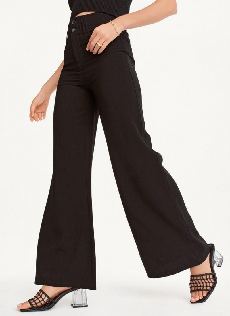 DKNY Crinkle Dressing Hose Damen Schwarz | Austria_D1699