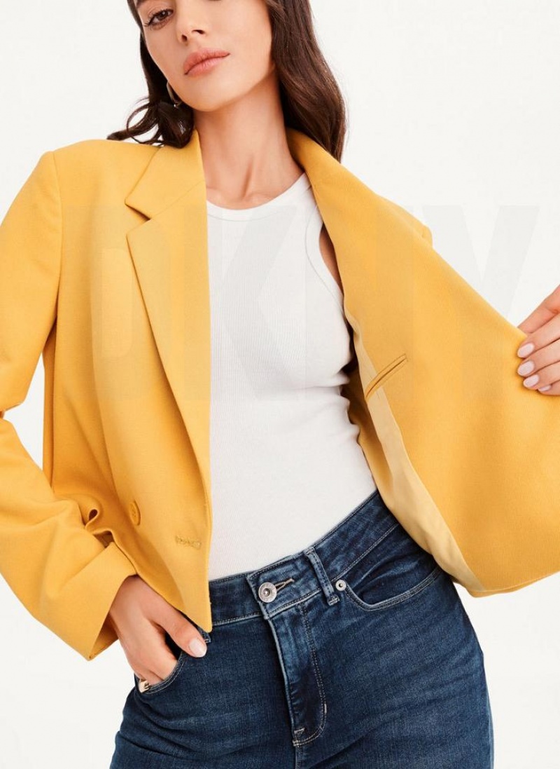 DKNY Cropped Blazer Damen Braun | Austria_D0569