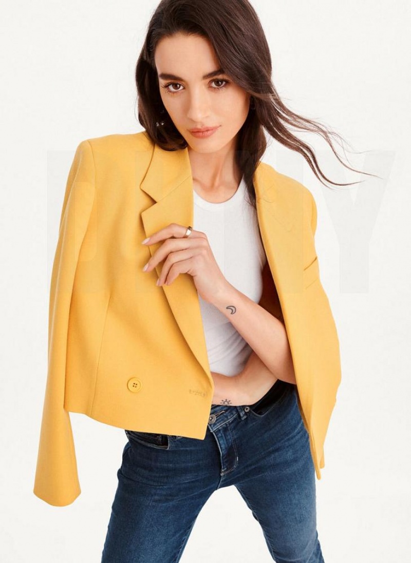 DKNY Cropped Blazer Damen Braun | Austria_D0569