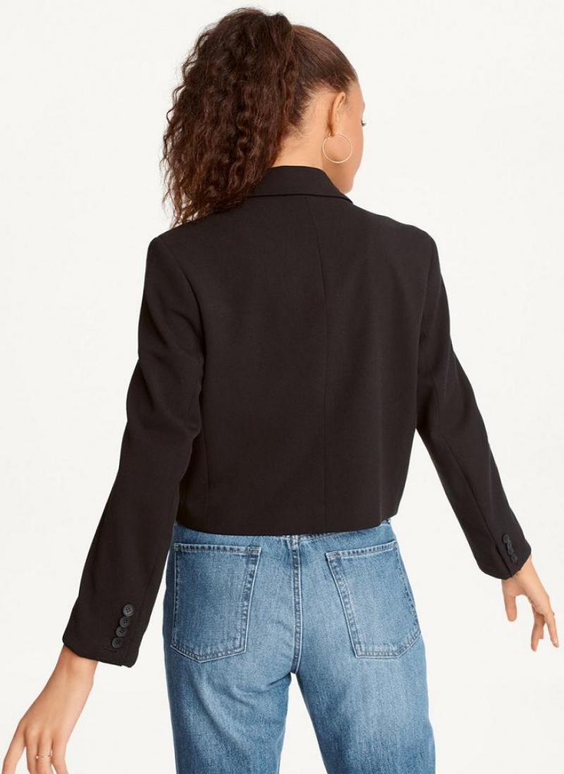 DKNY Cropped Blazer Damen Schwarz | Austria_D0379