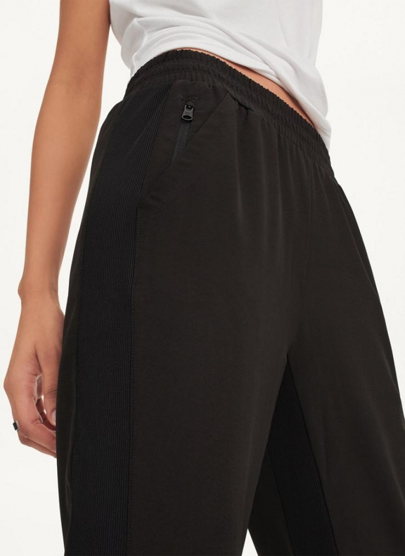 DKNY Cropped Cigarette Hose Damen Schwarz | Austria_D0825