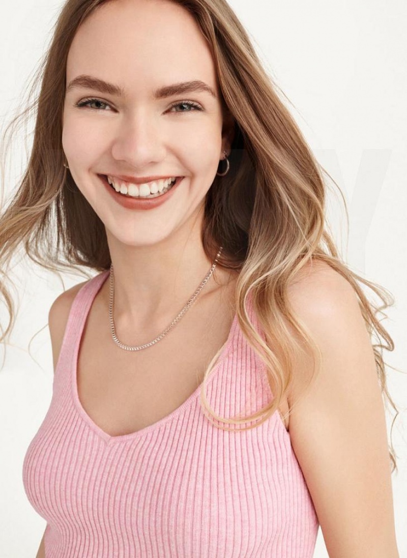 DKNY Cropped Tanktop Damen Rosa | Austria_D0804