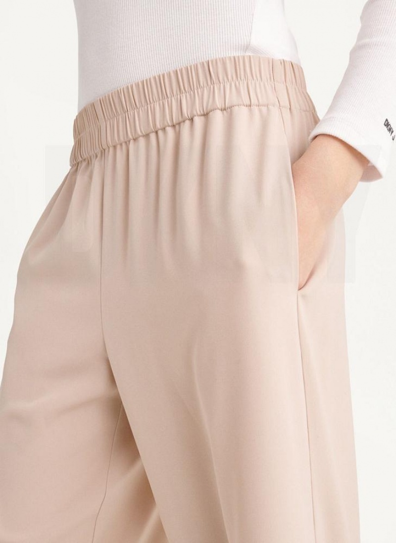 DKNY Cropped Weite Leg Hose Damen Beige | Austria_D1601