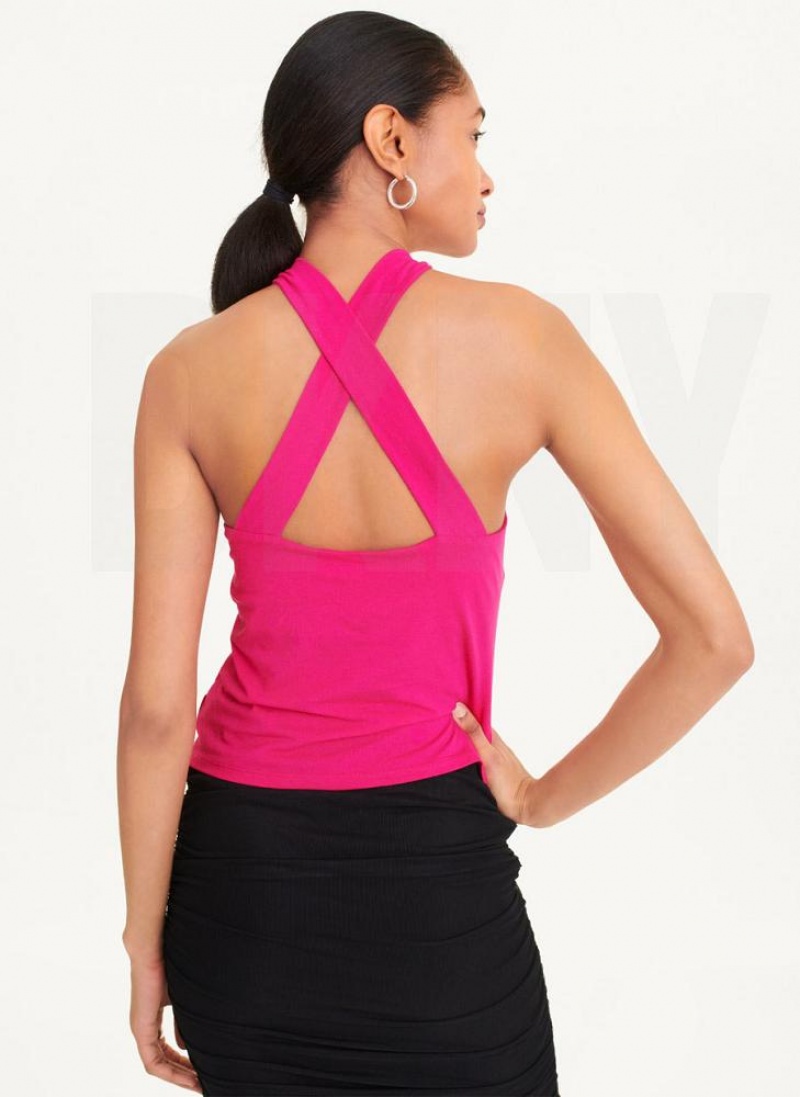 DKNY Crossover Tanktop Damen Rosa | Austria_D0387