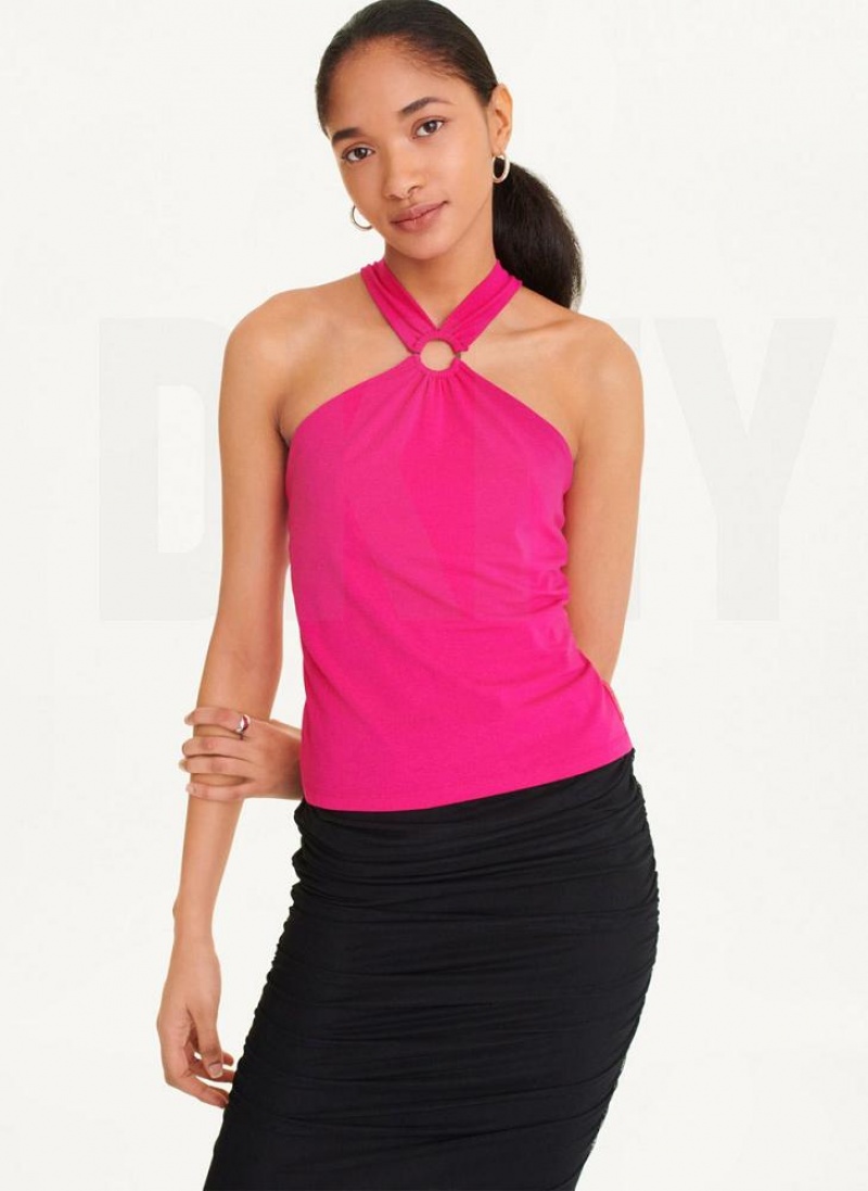 DKNY Crossover Tanktop Damen Rosa | Austria_D0387