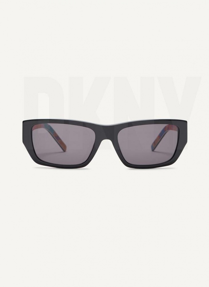 DKNY DKNY Pride Rectangle Sonnenbrille Damen Schwarz | Austria_D0341