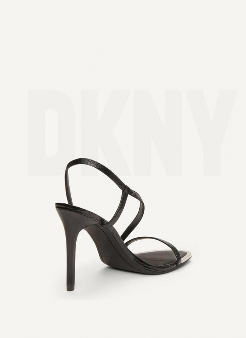 DKNY Danielle Riemchen Hohe Schuhe Damen Schwarz | Austria_D1062