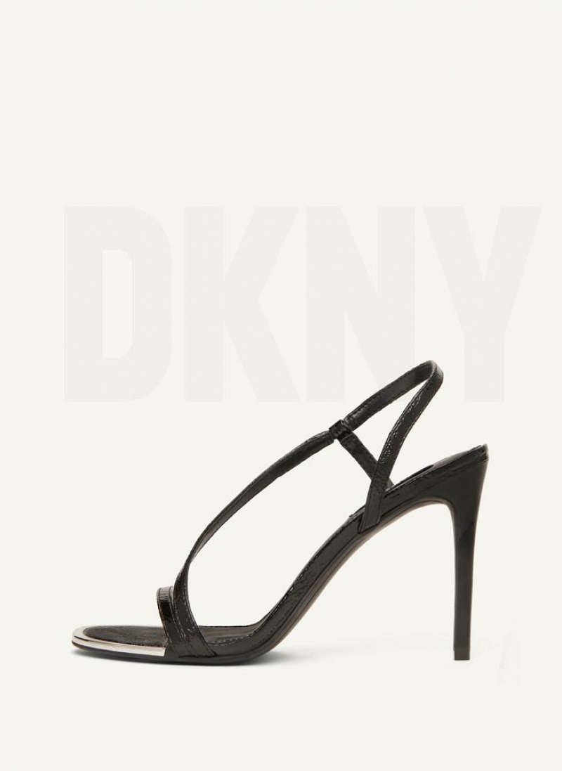 DKNY Danielle Riemchen Hohe Schuhe Damen Schwarz | Austria_D1062