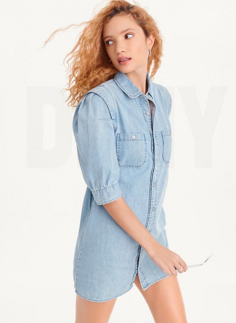 DKNY Denim Kleid Damen Waschen | Austria_D0303